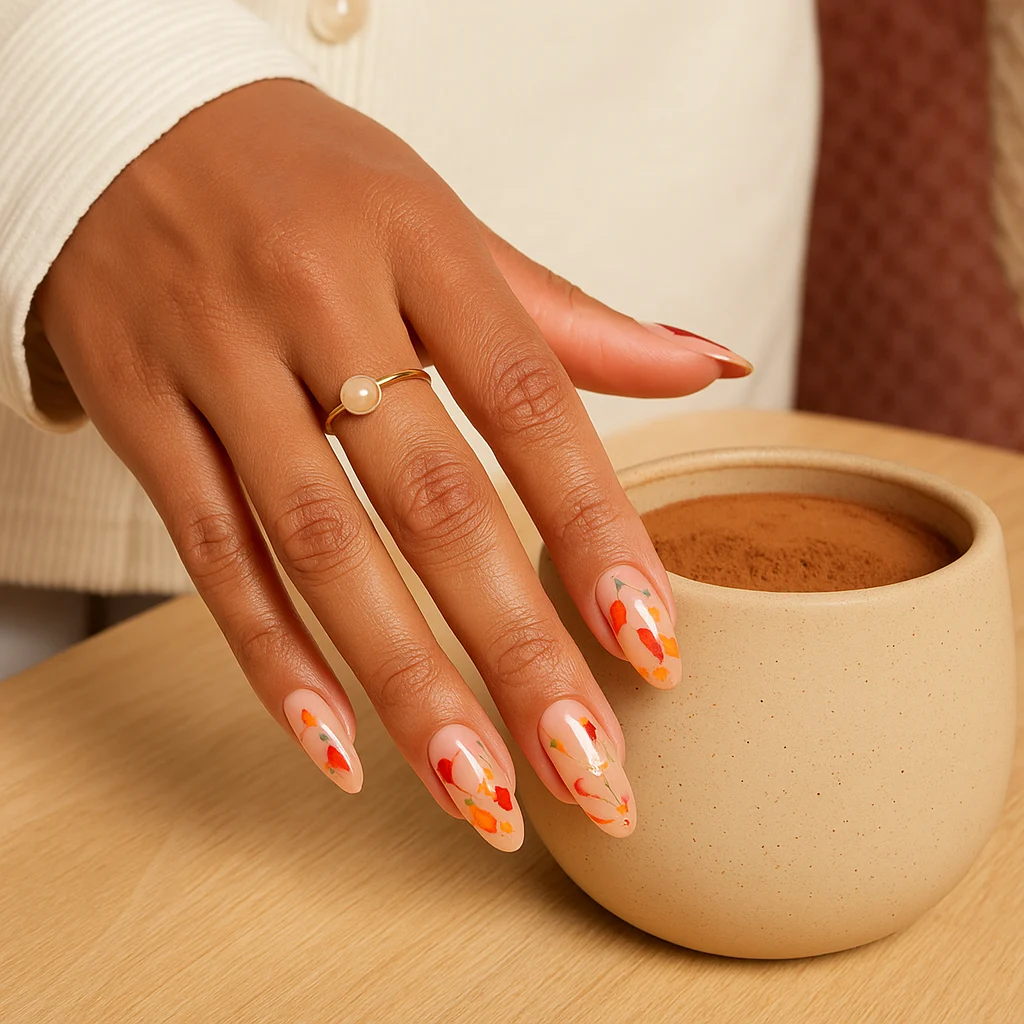 20250508_1704_Stylish Manicure and Mug_remix_01jtr6qrxpeb2spgabym1nczkt